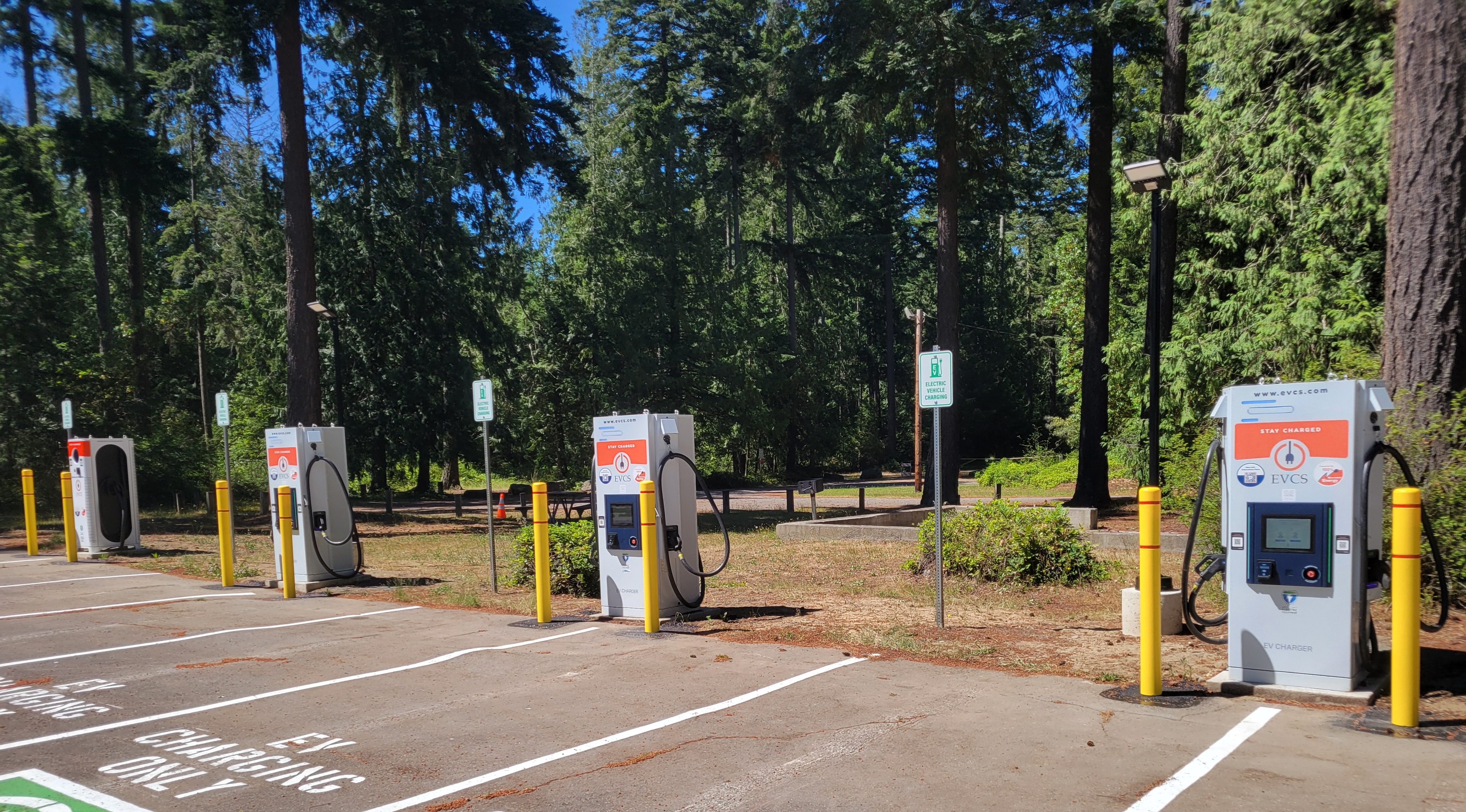 EV charging station at Chimacum Tri-Area Community Center