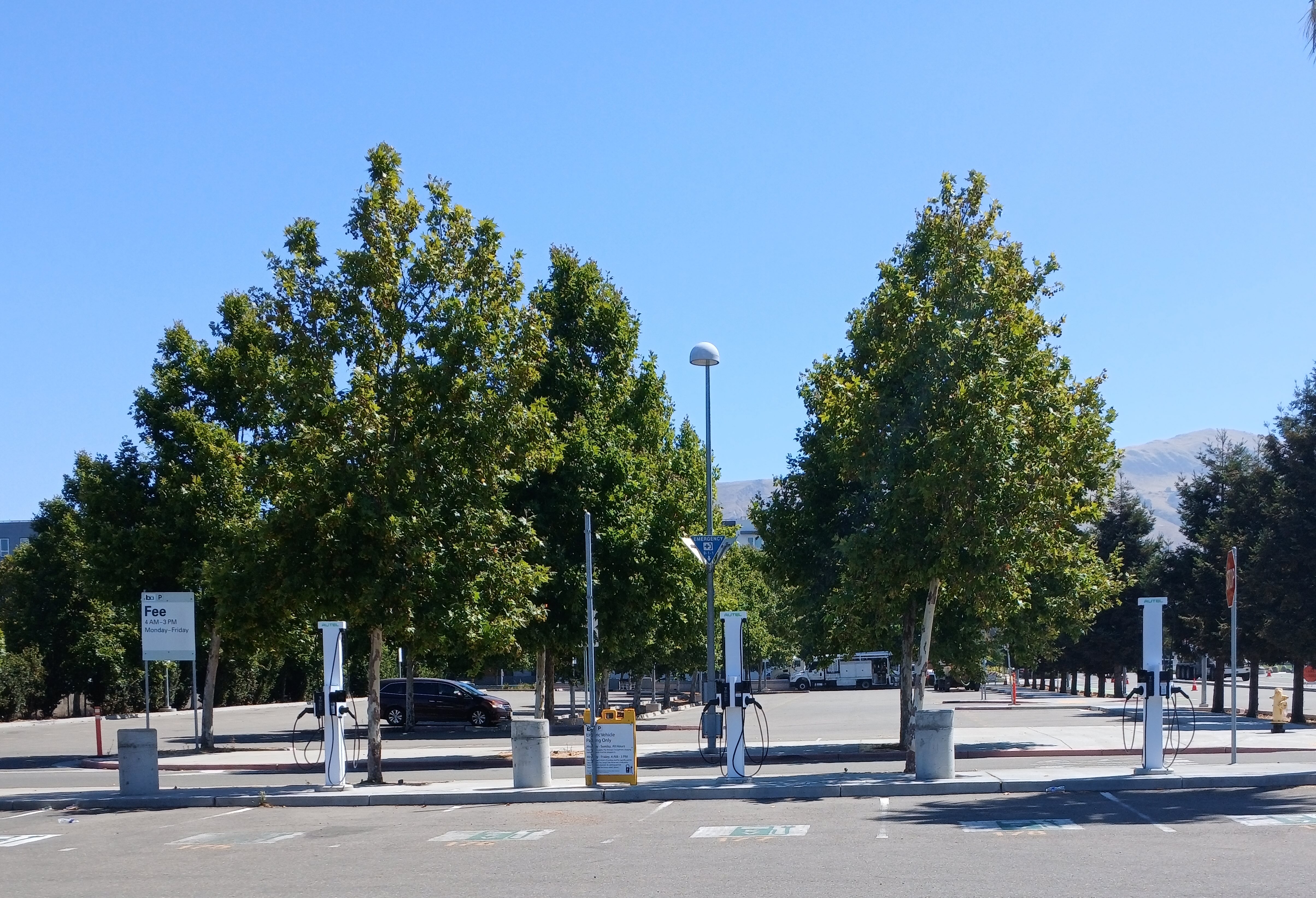 EV charging station at Warm Springs-South Fremont BART Station