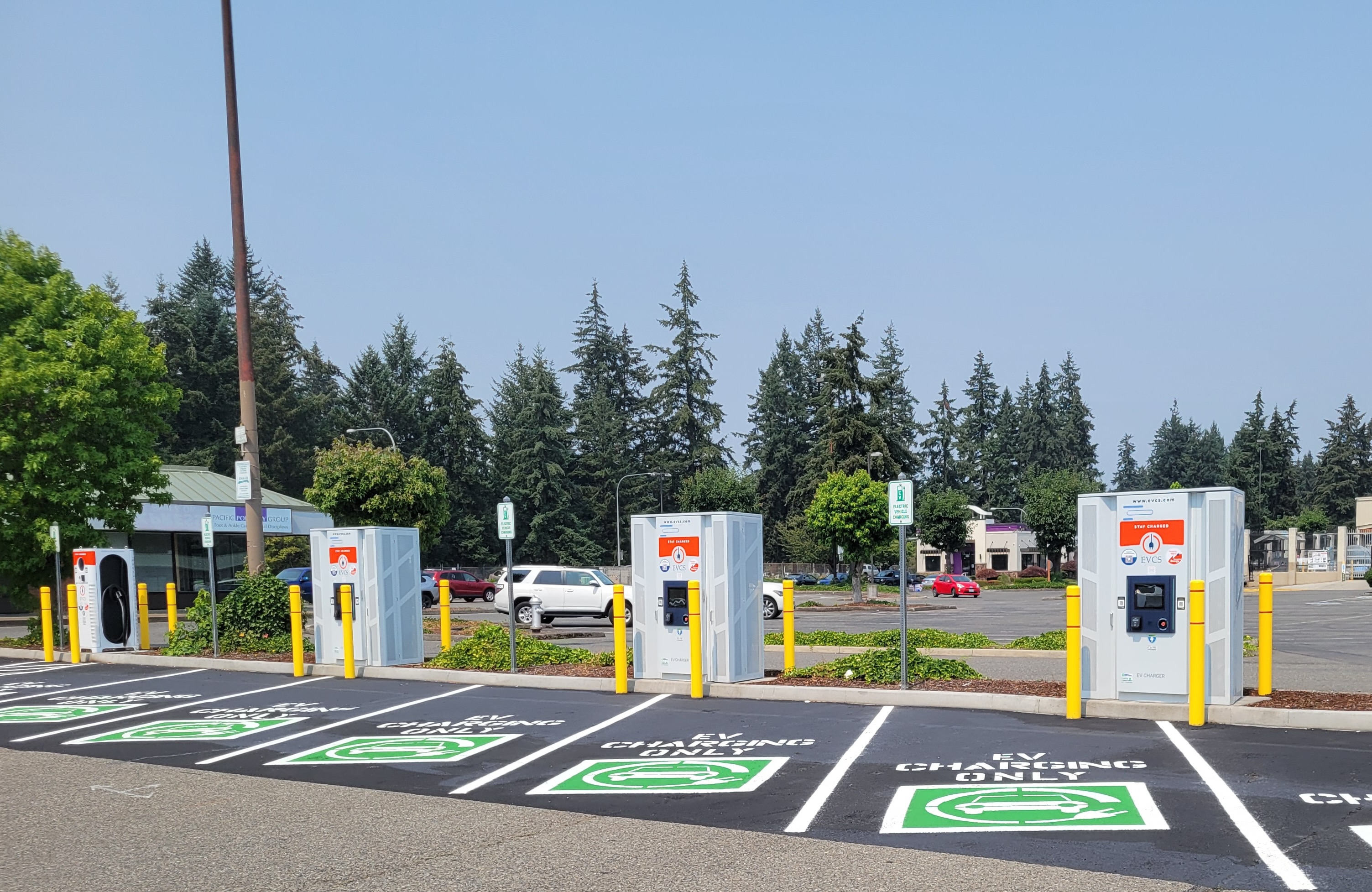 EV charging station at LA Fitness - Tacoma Pacific