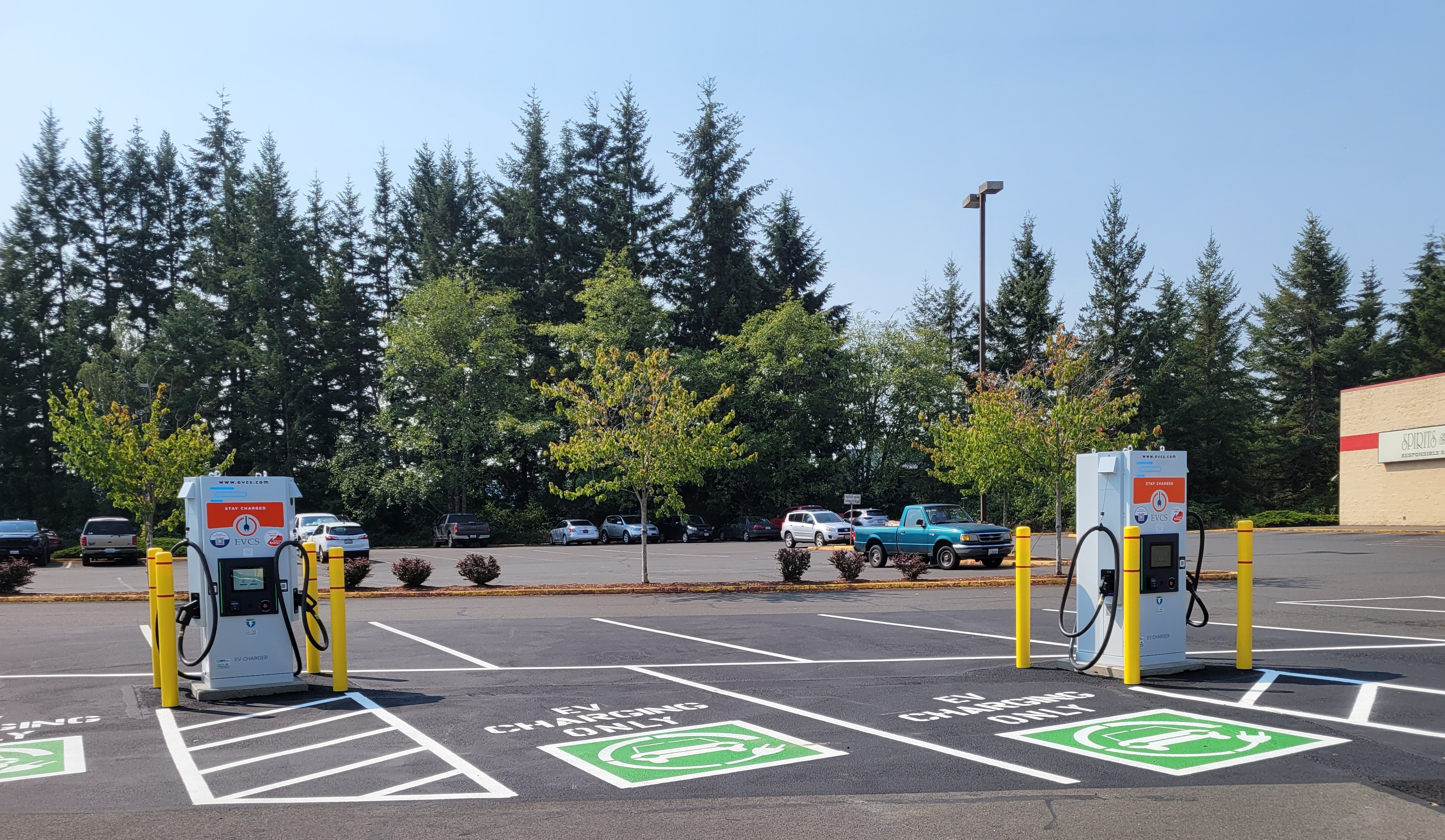 EV charging station at East County Thriftway Elma