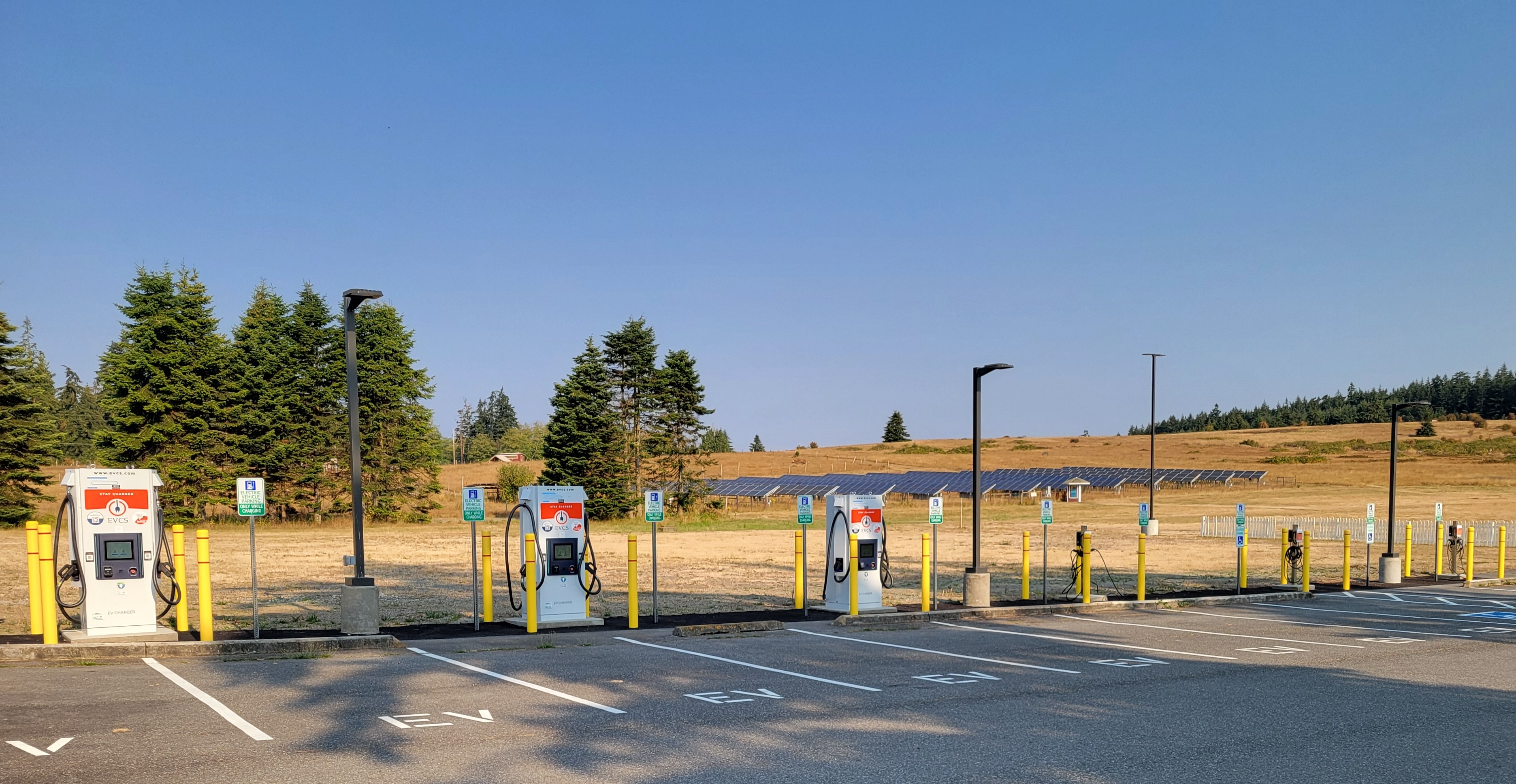 EV charging station at Greenbank Farm